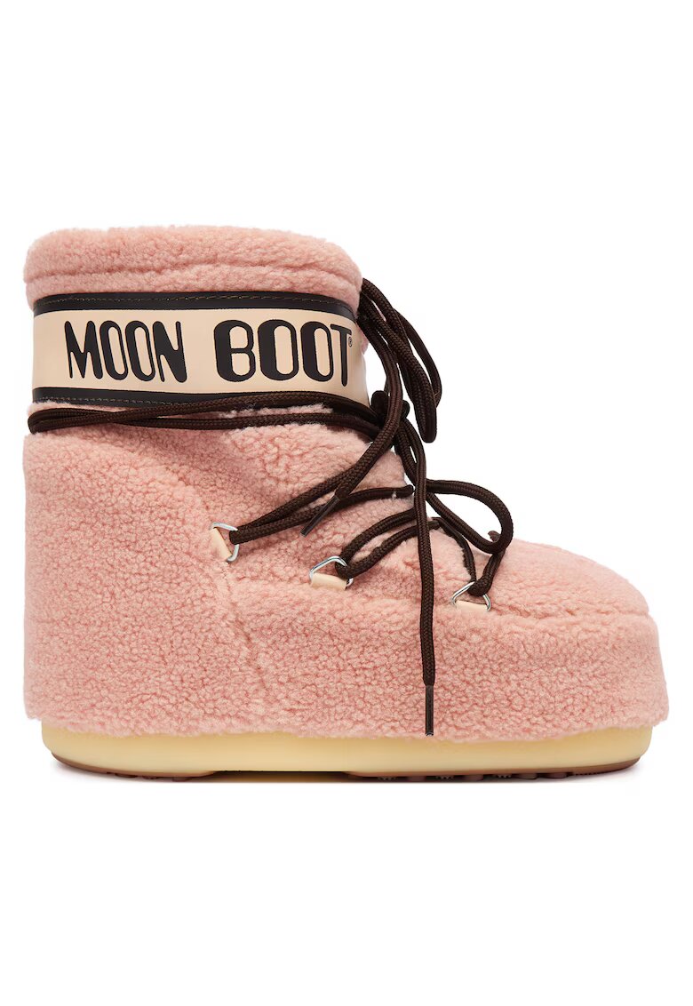 Moon Boot Ghete dama J001 - roz - textil - fleece
