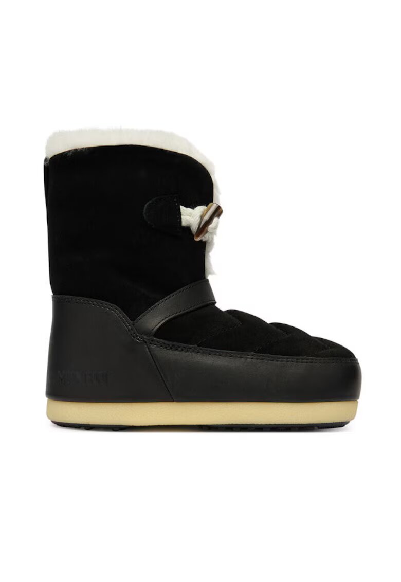 Moon Boot Ghete dama Negru - piele naturala