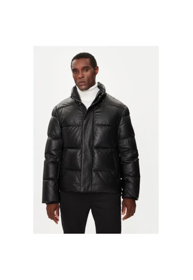 Moose Knuckles Geaca barbati - 304452987 - Piele naturala - Negru - Negru