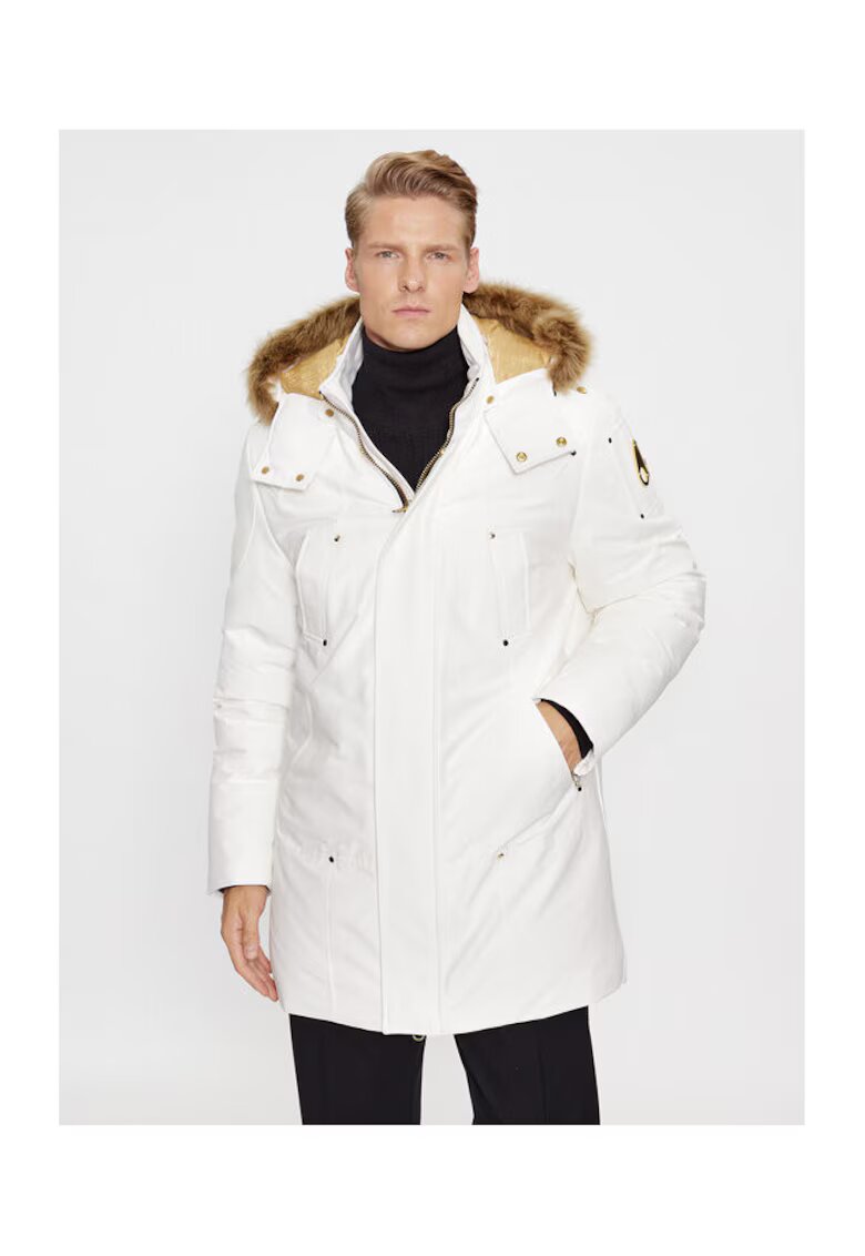 Moose Knuckles Geaca barbati M39MP261GS - Bumbac/Nylon - XL INTL - Ecru