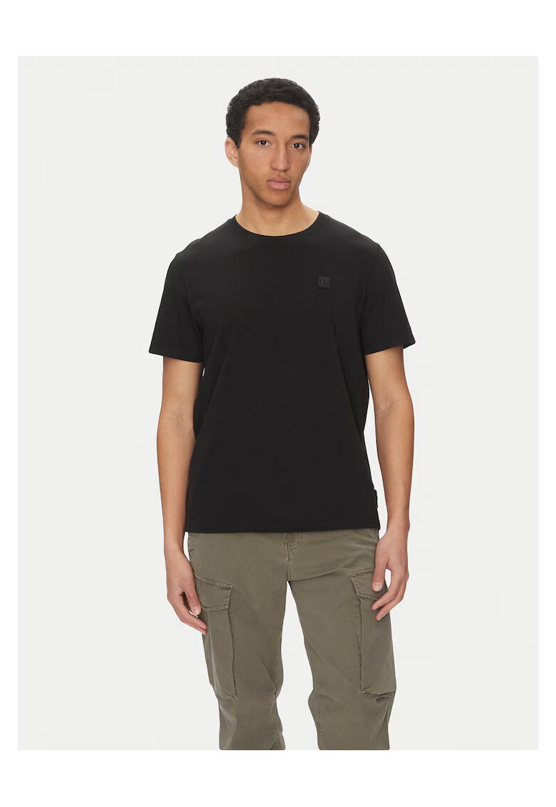 Moose Knuckles Tricou barbati negru - din bumbac