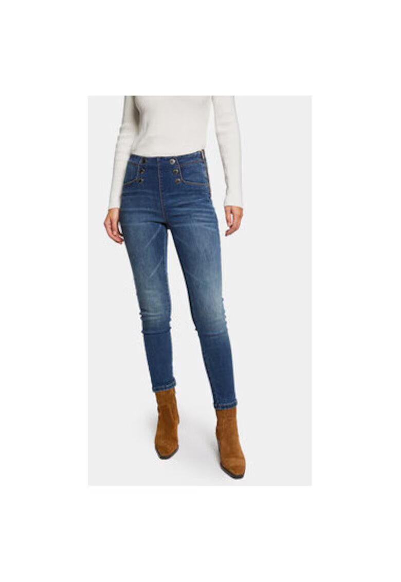 Morgan Blugi dama - 303917661 - Bumbac/Poliester - Albastru - Albastru