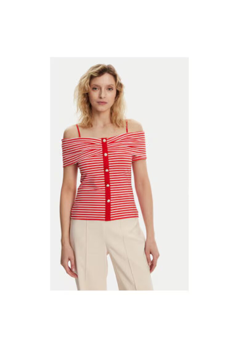 Morgan Bluza dama 241-DROPEZ - Poliester/Viscoza - Rosu - Rosu