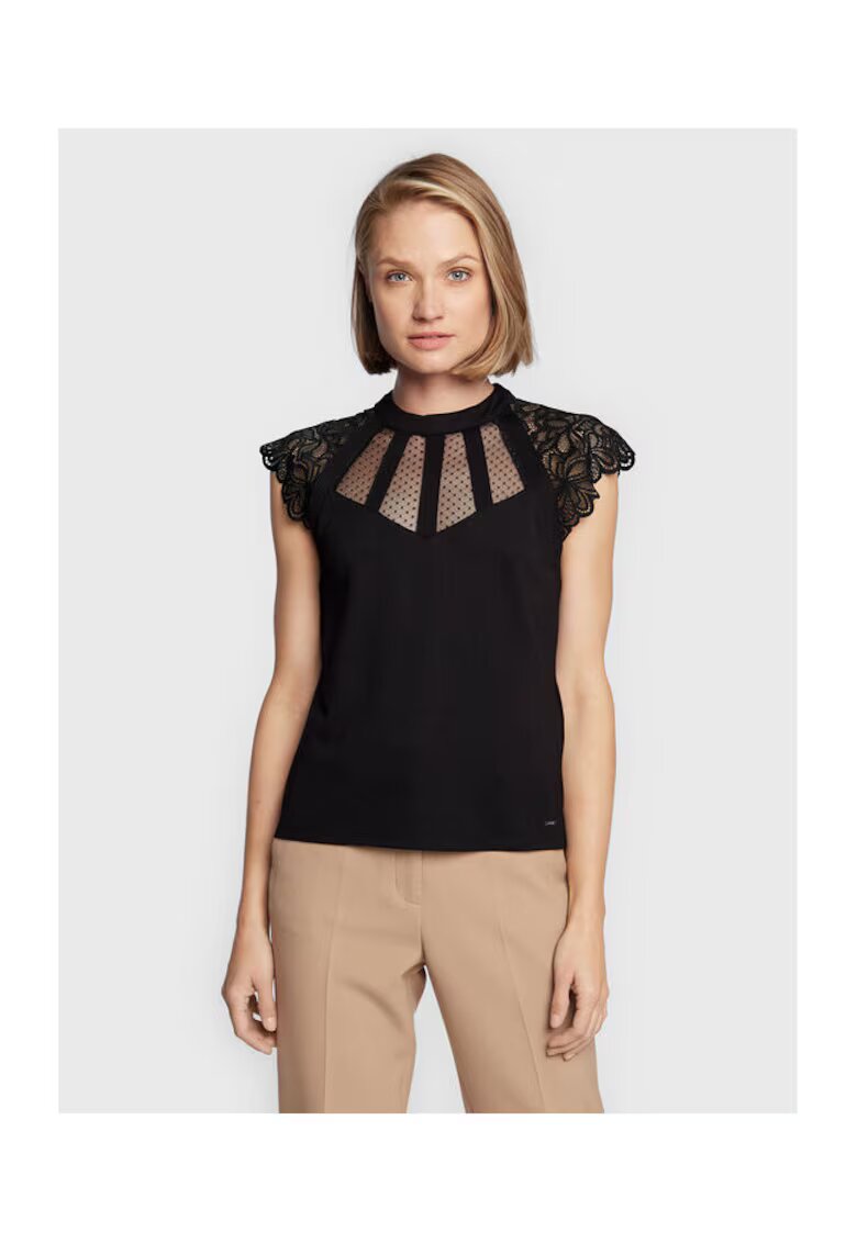 Morgan Bluza dama - 301615330 - Viscoza/Poliamida - Negru - Negru