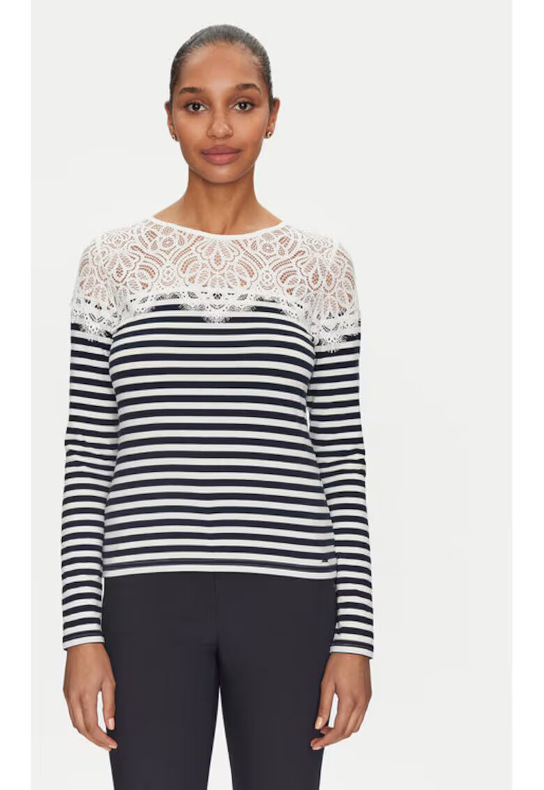 Morgan Bluza dama - 305253620 - Poliester/Bumbac/Elastan - Albastru - Albastru