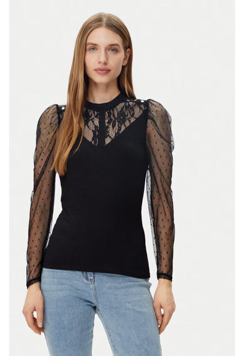 Morgan Bluza dama - 305253644 - Viscoza/Poliamida - Negru - Negru