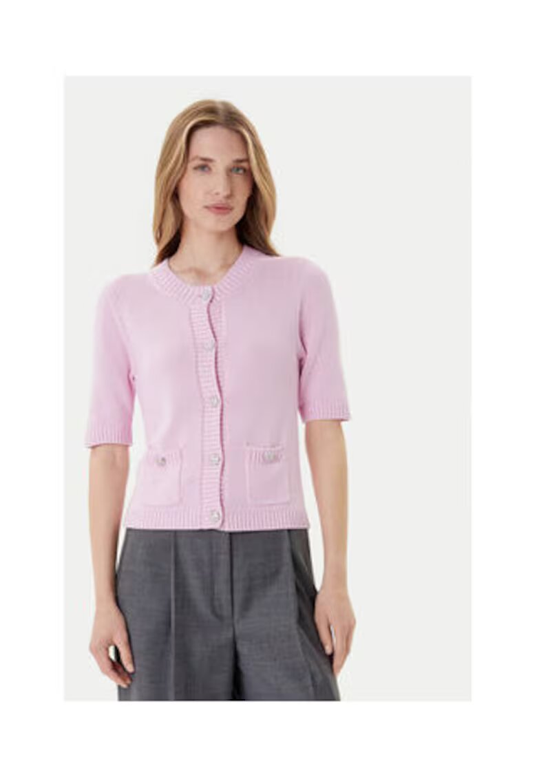 Morgan Cardigan dama - Roz - 60% bumbac - 40% viscoza - Roz