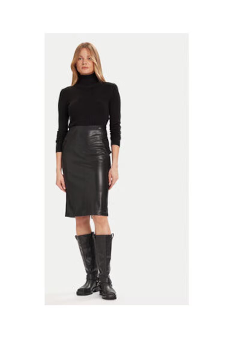 Morgan Fusta - imitatie de piele - neagra - 100% imitatie de piele
