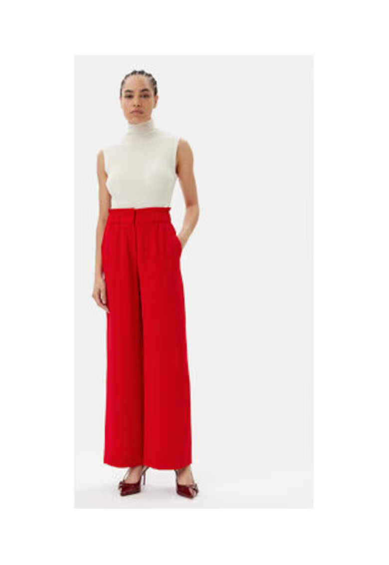 Morgan Pantaloni dama - -242-PBIRD 500 - rosu - poliester