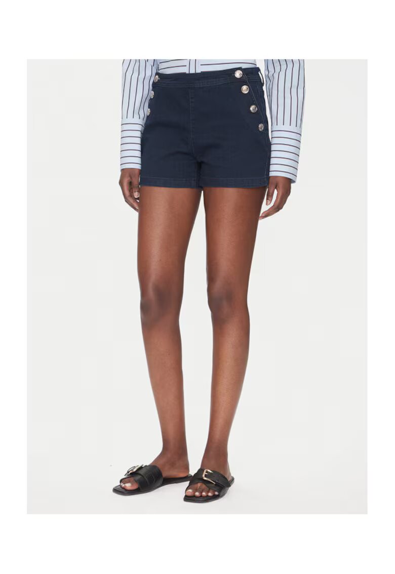 Morgan Pantaloni scurti din denim dama 241-SHIVAL - Bumbac/Poliester - Bleumarin - Bleumarin