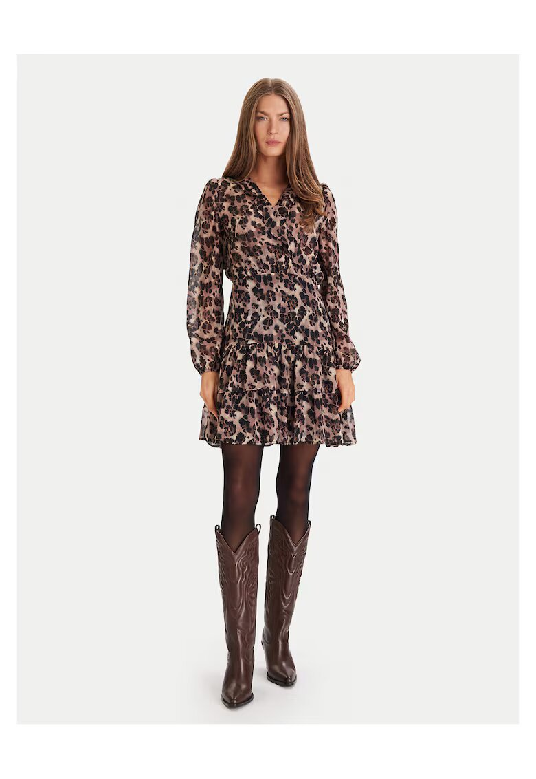 Morgan Rochie casual - fermoar - maro - poliester