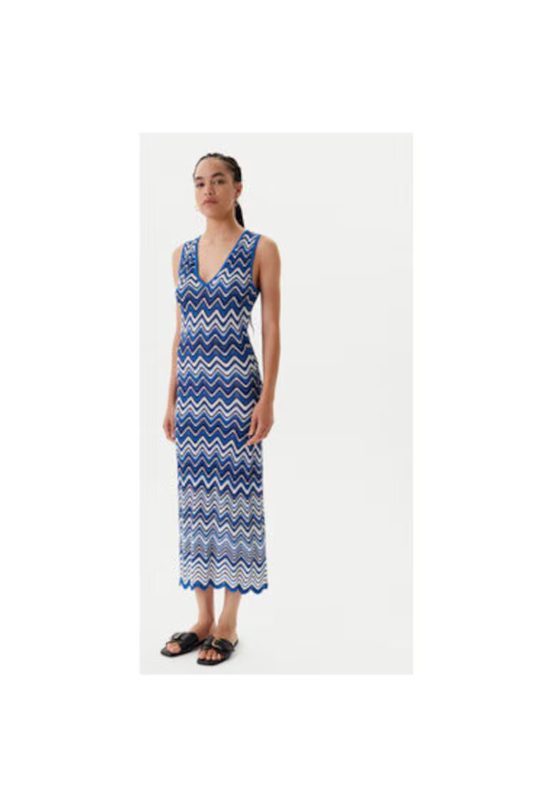 Morgan Rochie dama 251-RMORTI - Viscoza/Poliamida - Albastru - Albastru