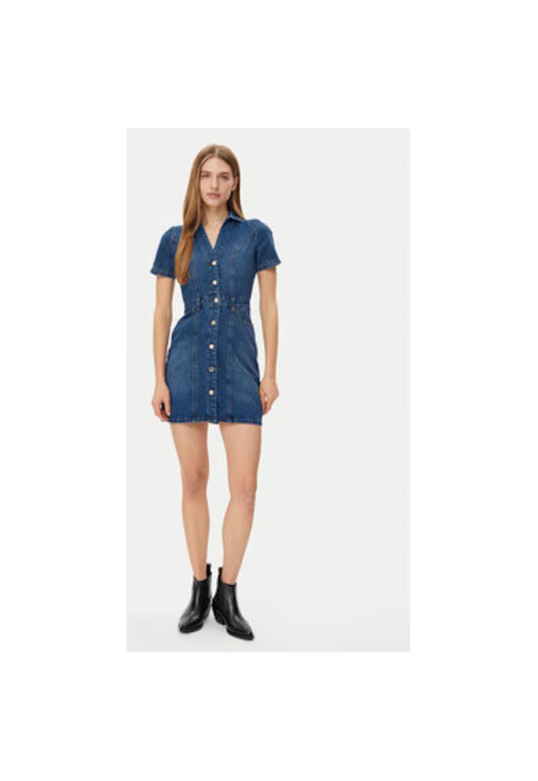 Morgan Rochie dama - 305254870 - Bumbac/Poliester - Albastru - Albastru