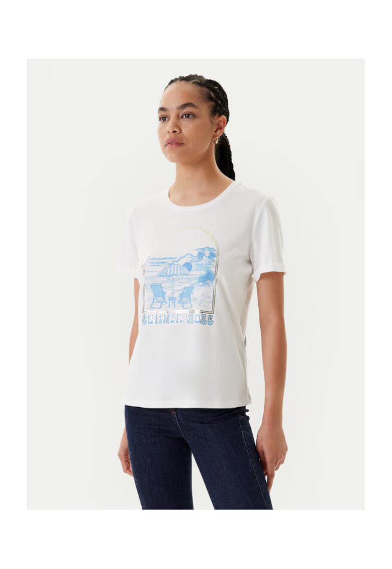 Morgan Tricou dama 251-DVIBES - Bumbac/Modal - Alb - Alb