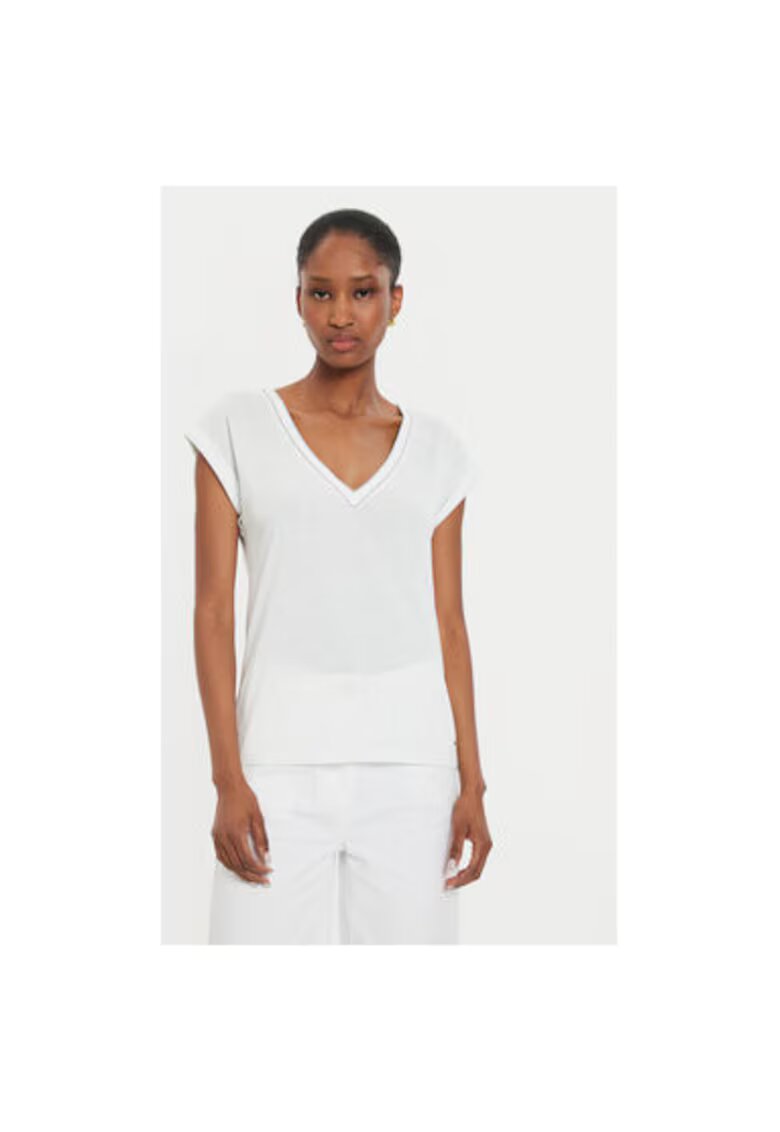 Morgan Tricou dama - 304480270 - Poliester/Viscoza - S INTL - Alb