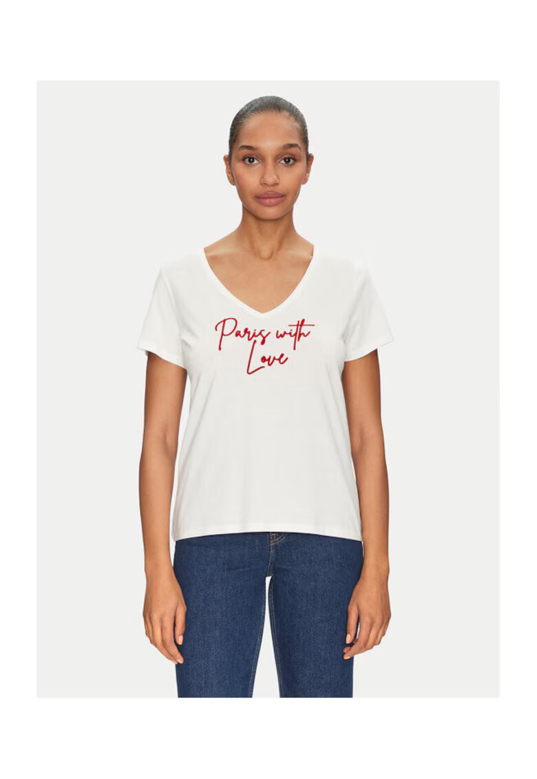 Morgan Tricou dama - 305252951 - Modal/Bumbac - Alb - Alb