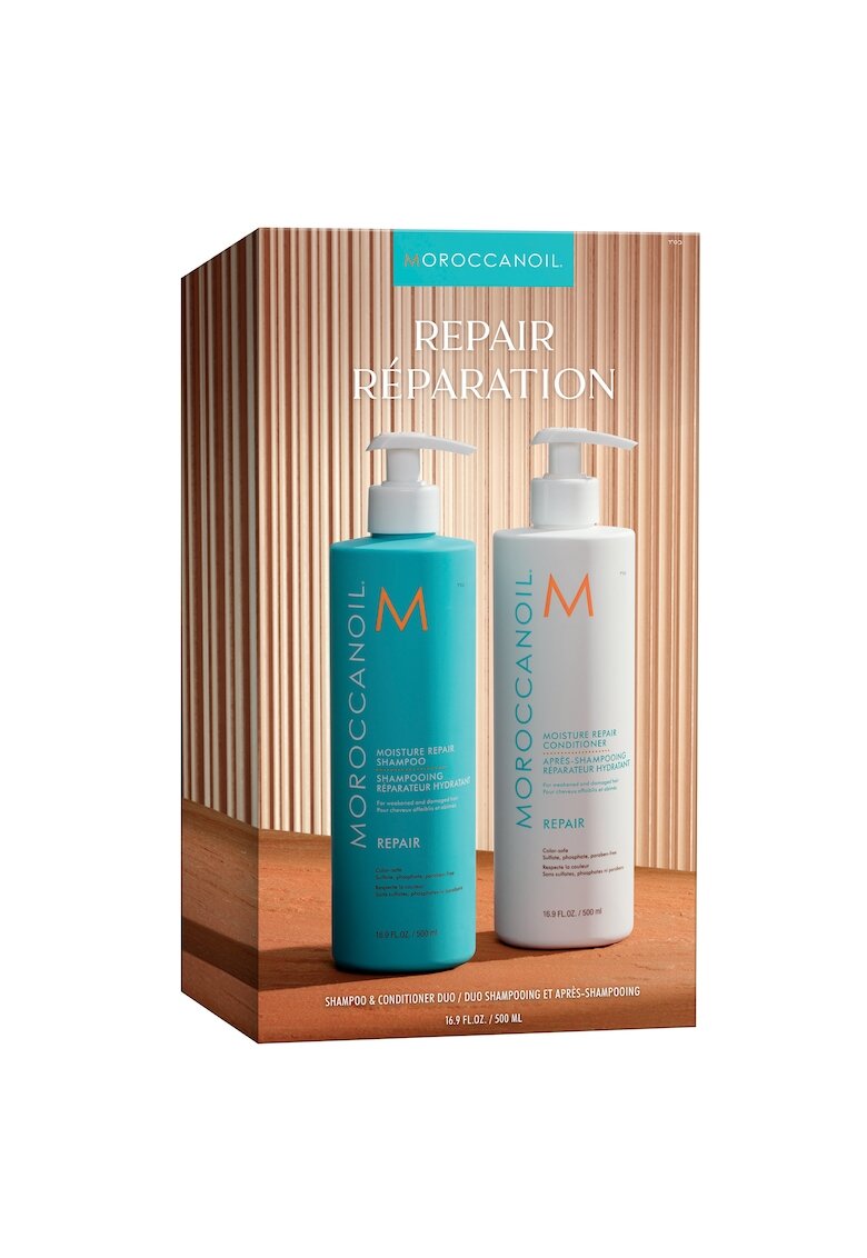 Moroccanoil Kit Duo: Sampon - 500 ml + balsam - - Degradat