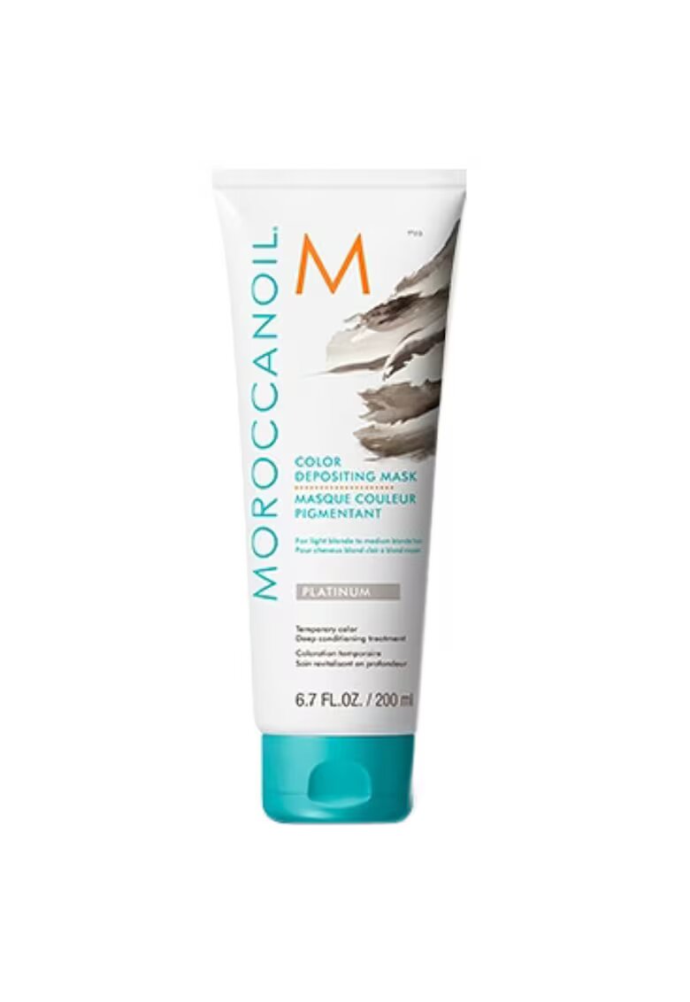 Moroccanoil Masca de par nuantatoare Platinum pentru par blond - 200 ml