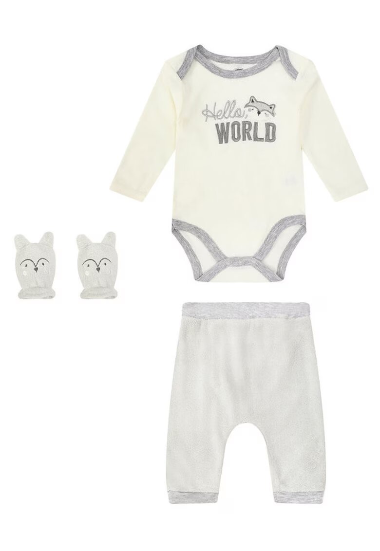 Mothers Choice Set 3 hainute de iarna pentru bebelusi - alb si gri