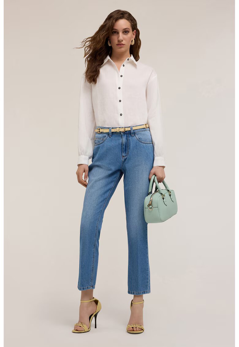 Motivi Blugi crop evazati - Albastru lavanda
