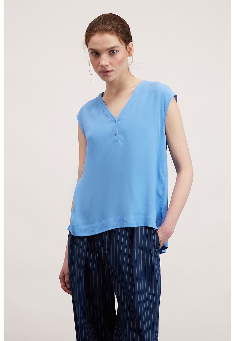 Motivi Bluza fara maneci cu decolteu in V - Albastru pastel