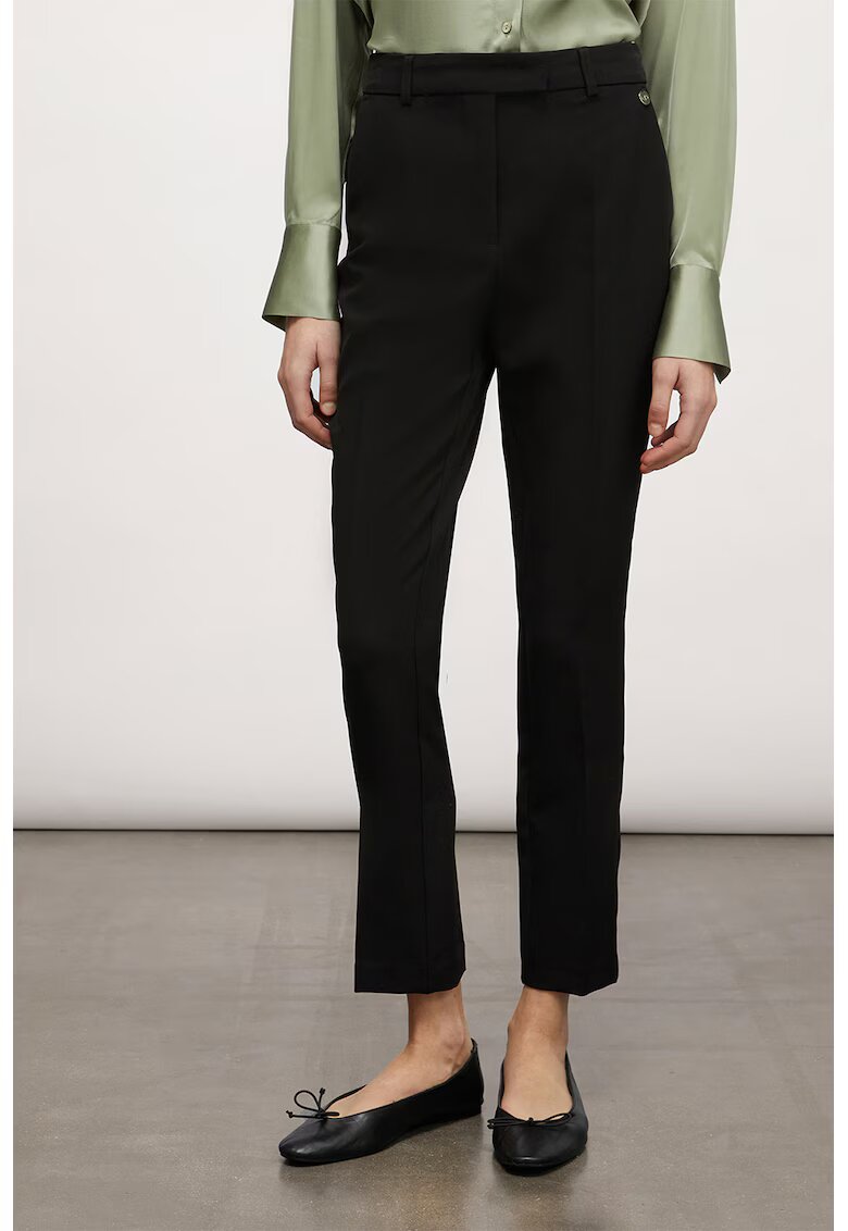 Motivi Pantaloni crop eleganti slim fit - Negru