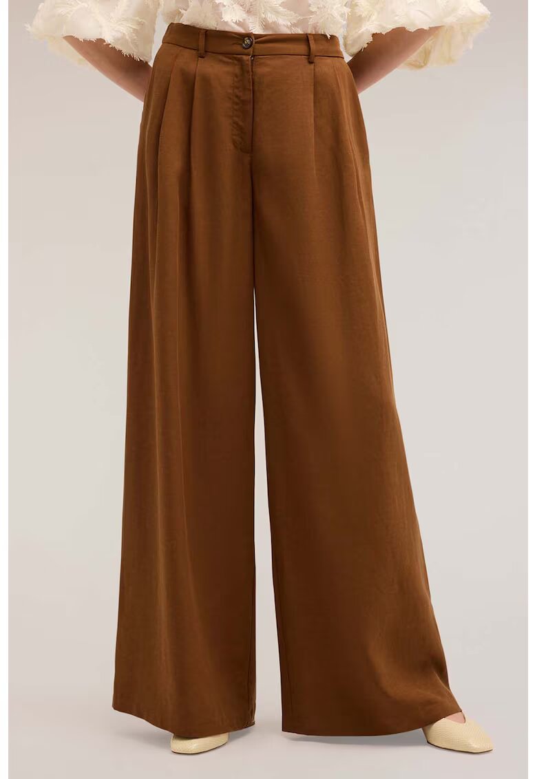 Motivi Pantaloni de lyocell si in cu buzunare laterale - Caramel