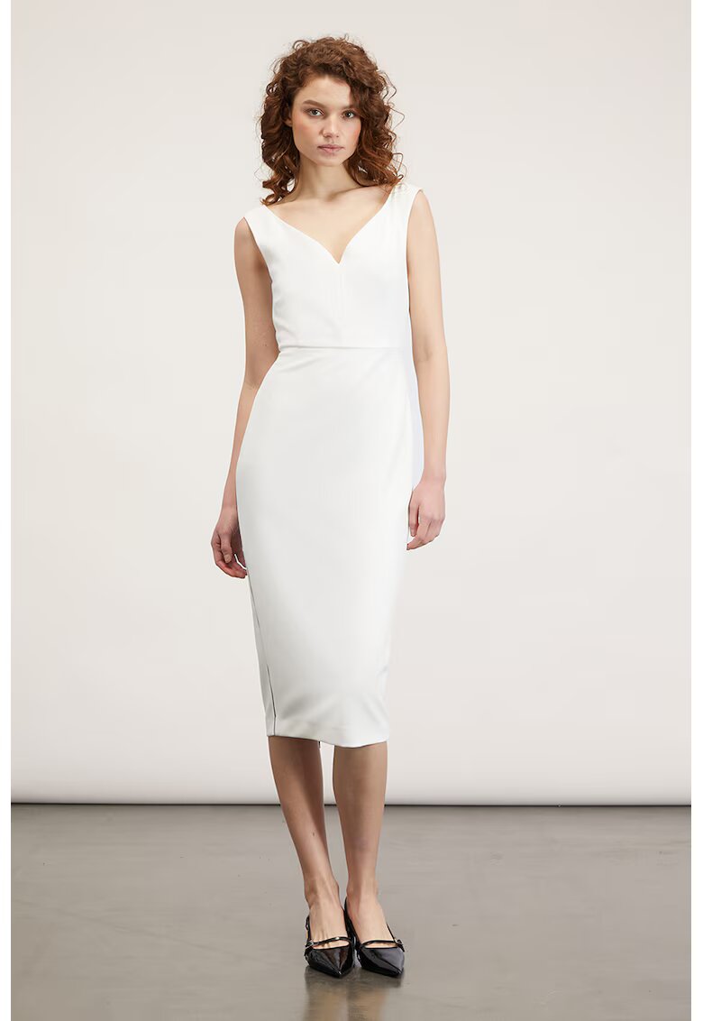 Motivi Rochie midi cu decolteu sweatheart - Alb