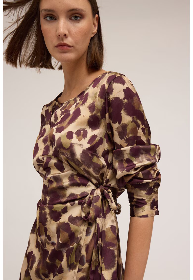 Motivi Rochie petrecuta cu animal print - Maro/Bej