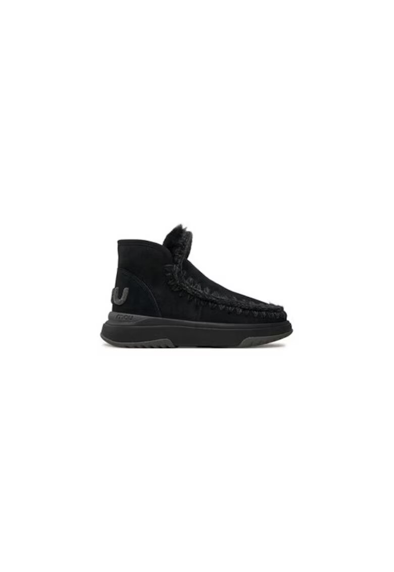 Mou Ghete dama 304507861 - Piele naturala - Negru - Negru