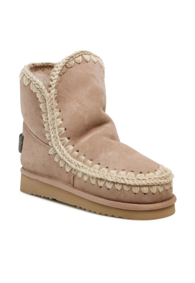 Mou Ghete de zapada dama Cam Eskimo 18 - bej - piele naturala