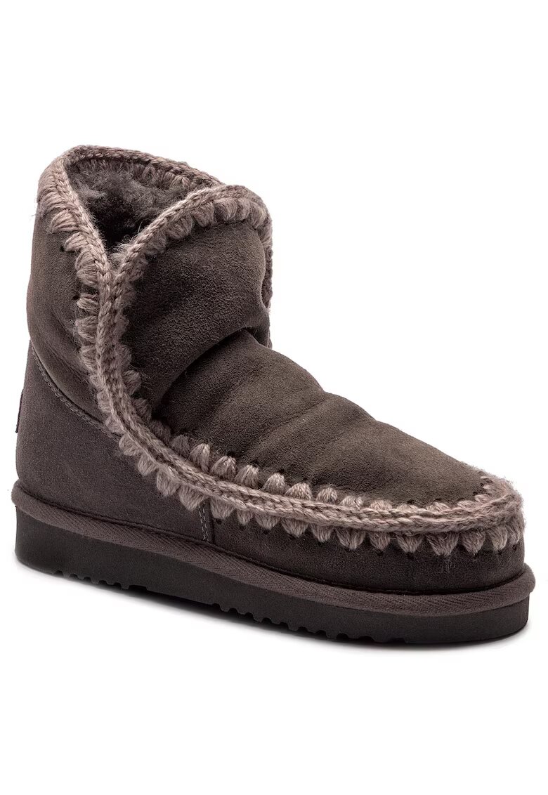 Mou Ghete de zapada dama Cha Eskimo18 - piele naturala - maro