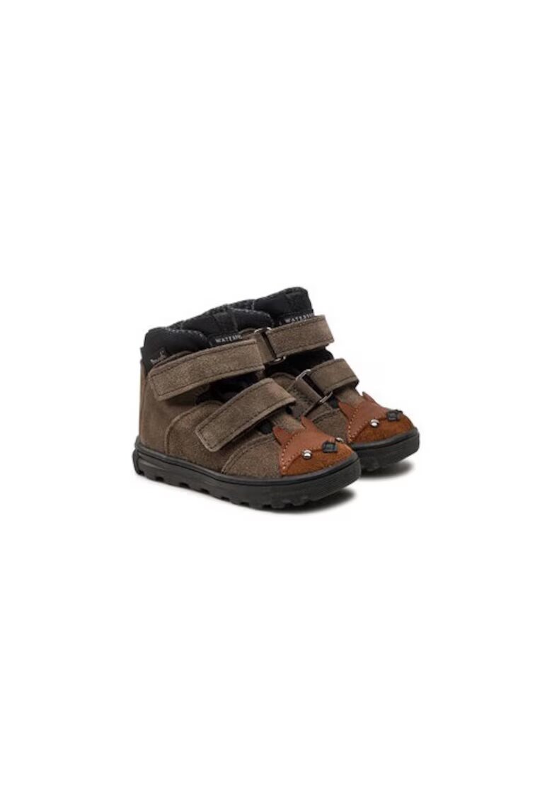 Mrugala Ghete baieti ANDY 6180/4-83 - Piele naturala - Gri