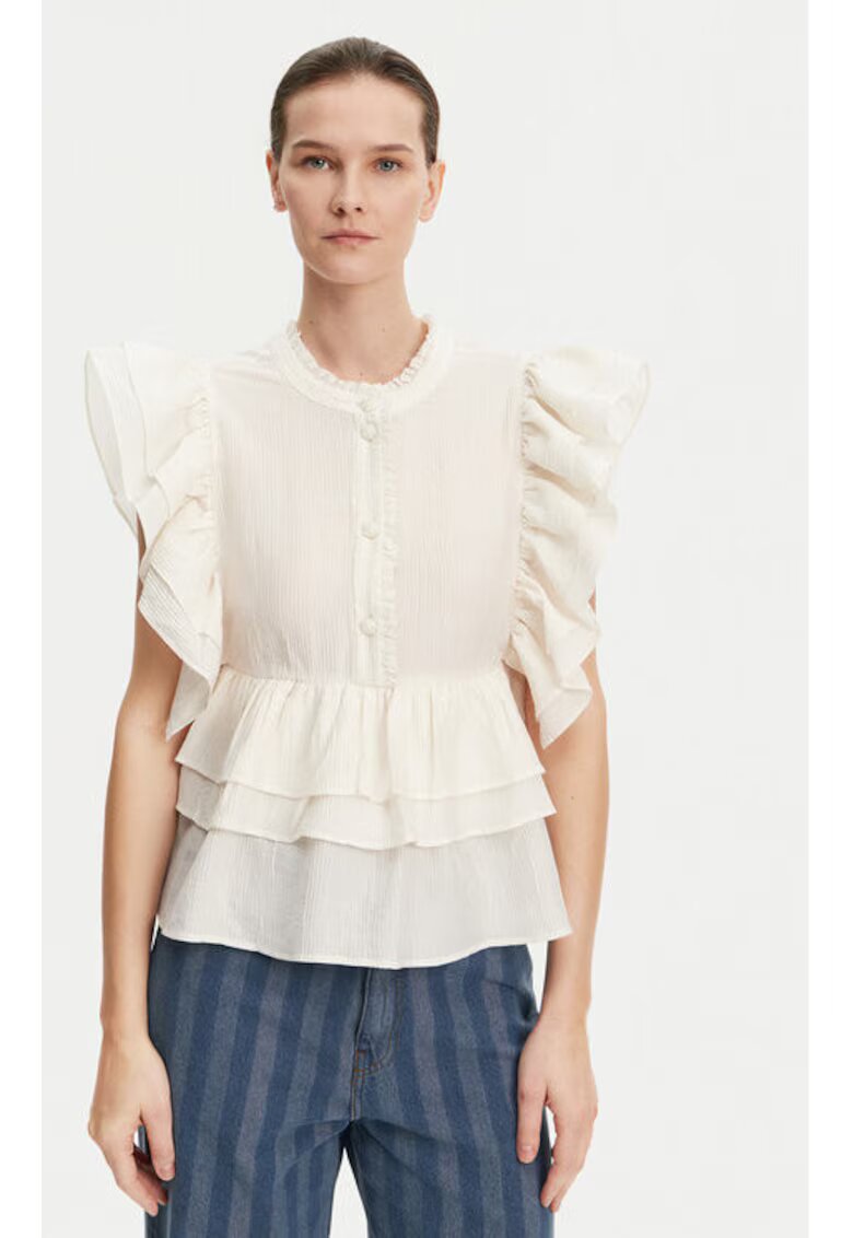 Munthe Bluza dama - 304892844 - Lyocell - Bej - Bej