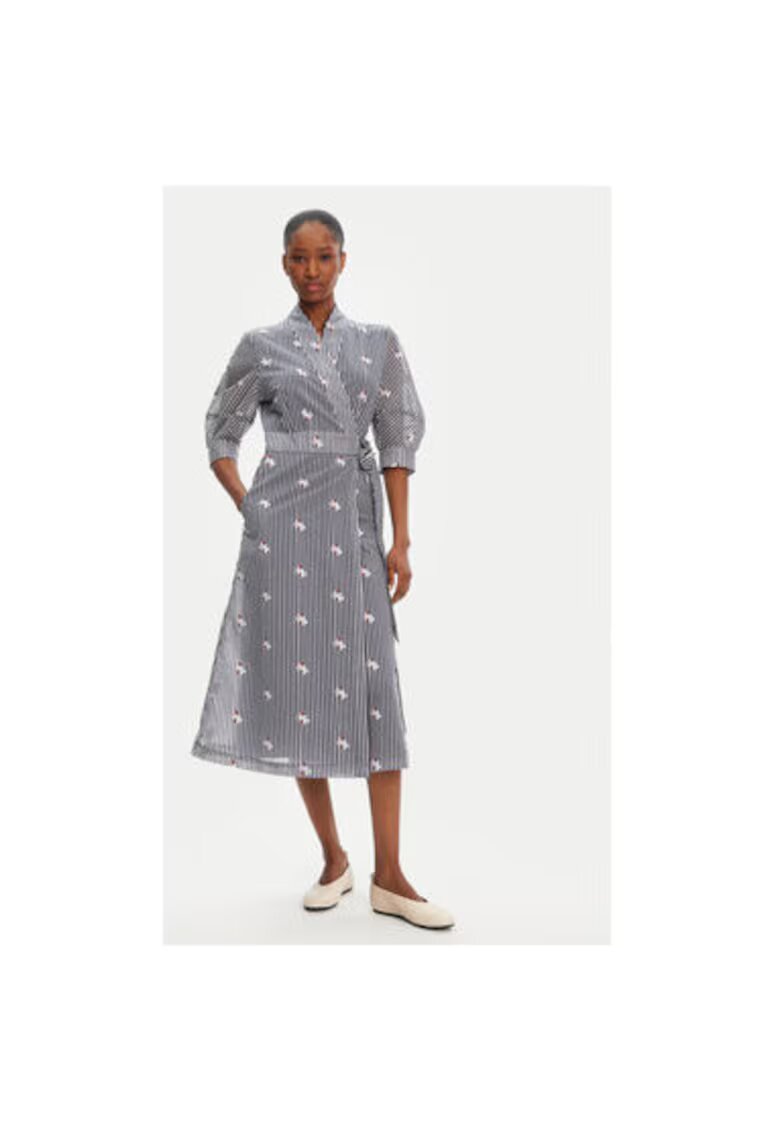 Munthe Camasa stil rochie dama 252132525224 - Bumbac organic/Poliester - 34 EU - Bleumarin