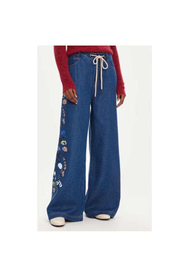 Munthe Pantaloni dama 252141025203 - Lyocell - Albastru - Albastru