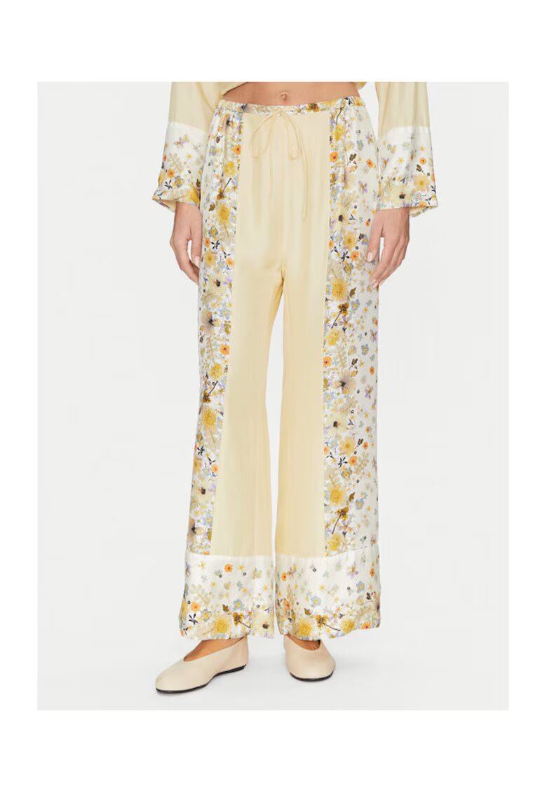 Munthe Pantaloni dama - 304893001 - Matase - Bej - Bej