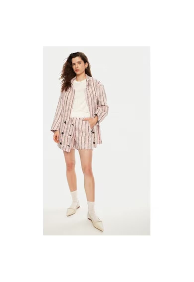 Munthe Pantaloni scurti dama - 304891274 - Poliester/Lana/Bumbac - Roz - Roz