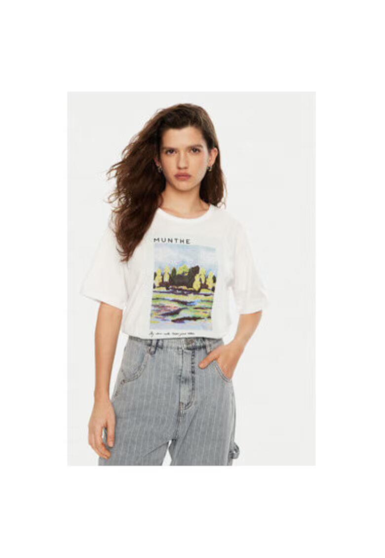 Munthe Tricou dama - 304891502 - Bumbac organic - Alb - Alb