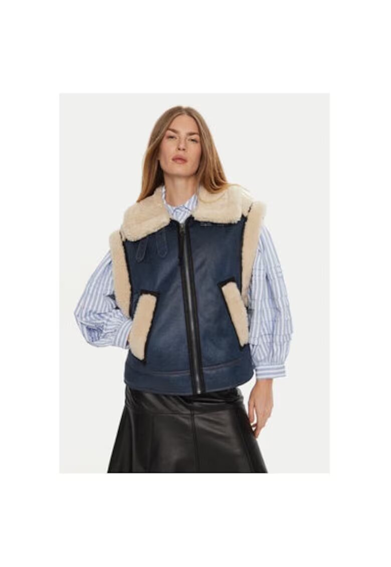 Munthe Vesta dama - 304135422 - Piele ecologica - Albastru - Albastru