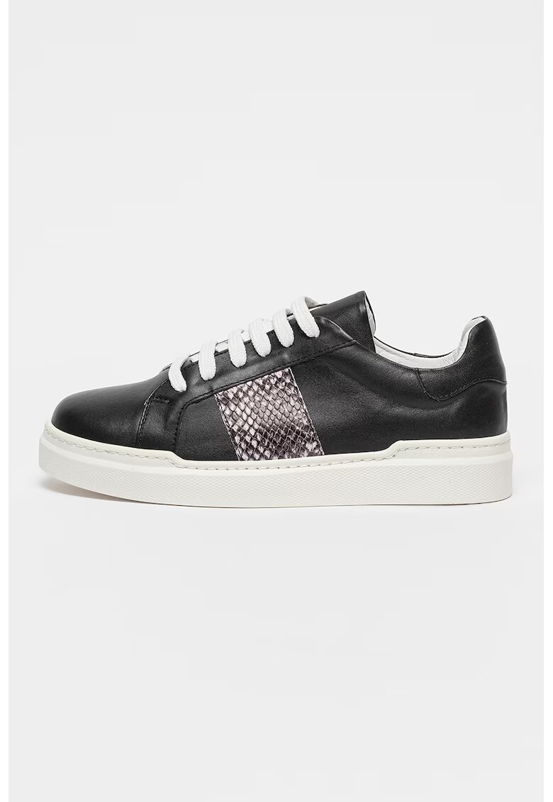 MUSK Pantofi sport low-cut de piele - Negru