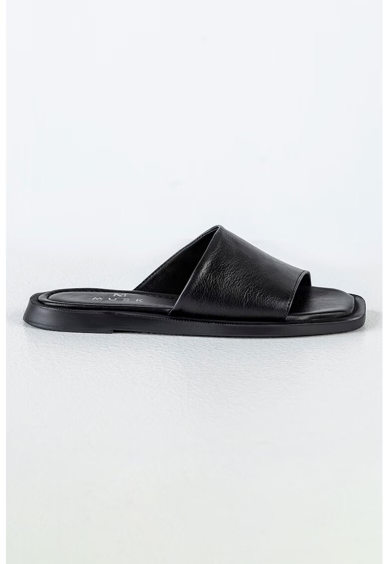 MUSK Papuci de piele - Negru