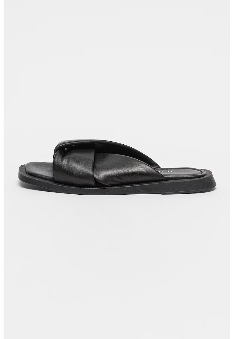 MUSK Papuci de piele - Negru
