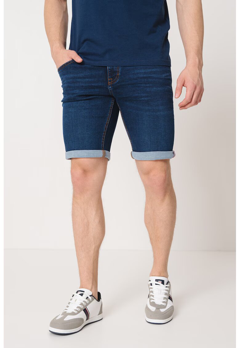 Mustang Bermude de denim - Albastru inchis