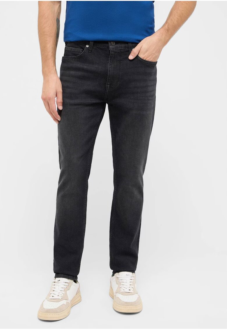 Mustang Blugi Barbati - Frisco - Skinny Fit - Talie Medie - Fermoar - Lungi - 5 Buzunare - Bumbac - Elastan - W32-L32 US - Negru