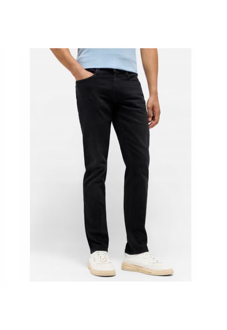 Mustang Blugi Barbati - Oregon Slim - Slim Fit - Talie Joasa - Fermoar - Lungi - 5 Buzunare - Bumbac - Elastan - W32-L32 US - Negru