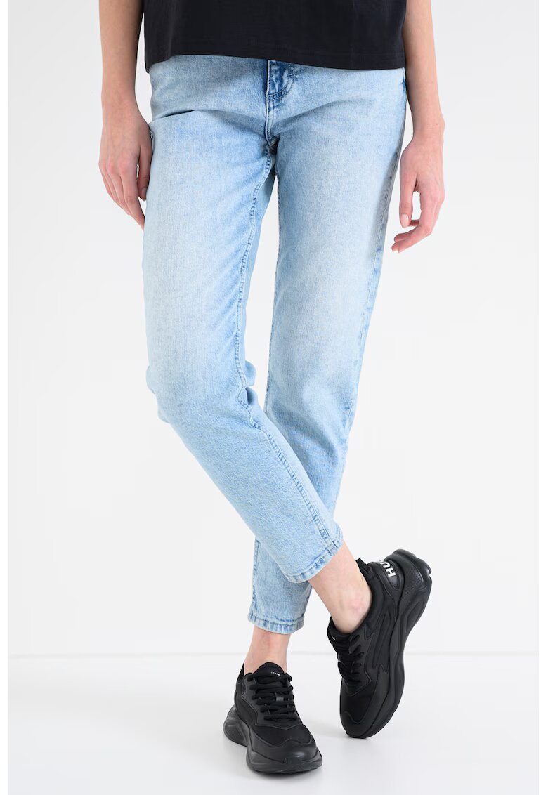 Mustang Blugi crop cu croiala conica si talie medie Brooks - Albastru deschis