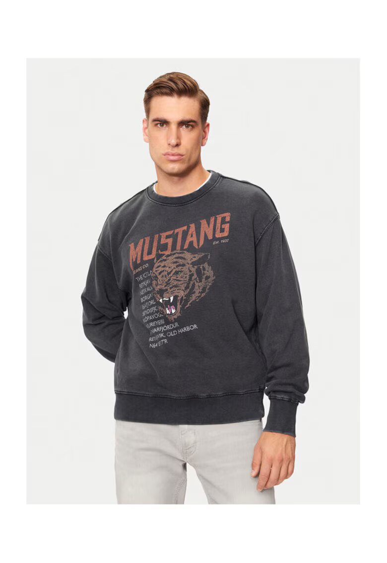 Mustang Bluza barbati - 304464607 - Bumbac - Negru - Negru