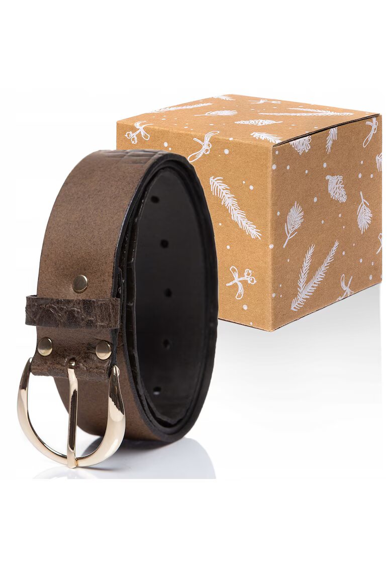 Mustang Curea Din Piele - Sopo-Mus121 - 100% Piele Naturala - Culoare: Maro - Latime: 4 Cm - Lungime: 95 Cm - Maro