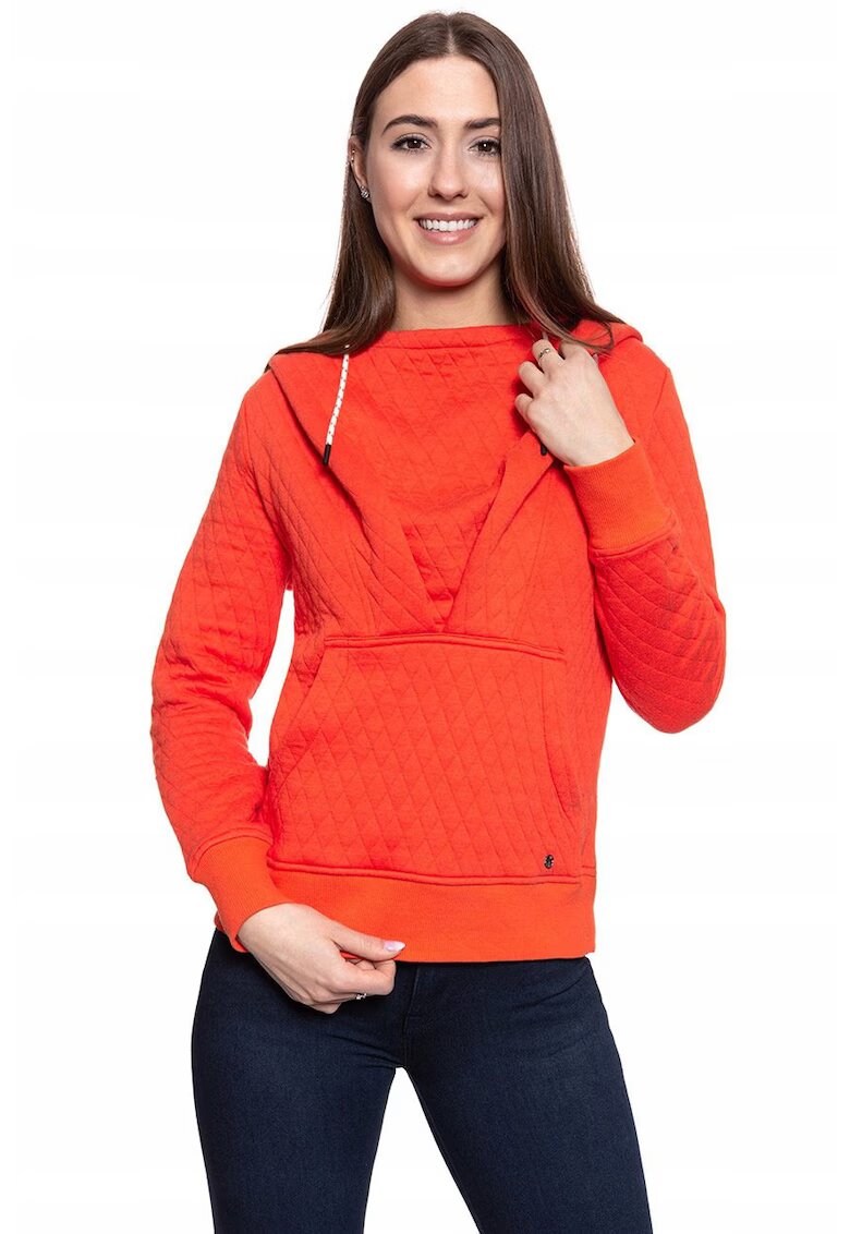 Mustang Hanorac Dama - Bella Waterfall - Marime S - Bumbac - Maneca Lunga - Regular Fit - Cu Gluga - High-Quality - Portocaliu